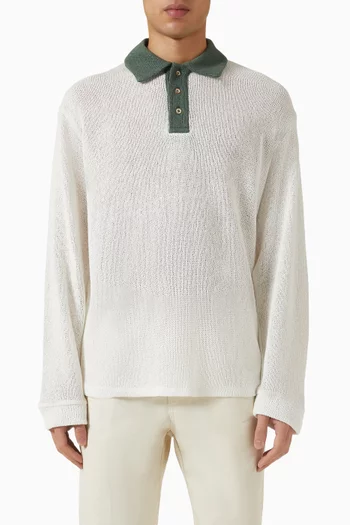 قميص رغبي منسوج من مزيج قطن