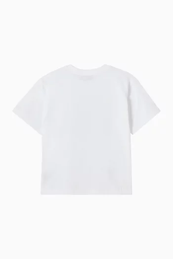 تي شيرت بطبعة دب ولوح ركوب أمواج قطن