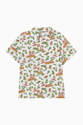 قميص بنقشة دب بالكامل