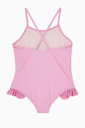 Teddy & Cherry-print One-piece Swimsuit