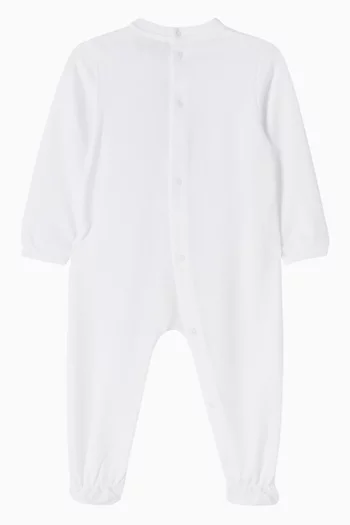 Bear-print Sleepsuit in Cotton-jersey