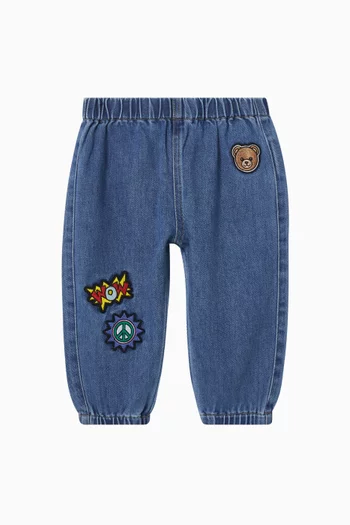 بنطال جينز برقعة دب تيدي دينم