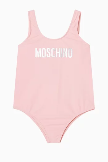 لباس سباحة قطعة واحدة بشعار الماركة