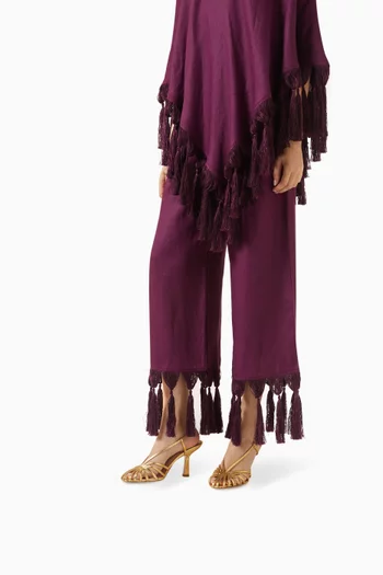 صندل اليكسندرا بكعب 70 مم جلد لامع