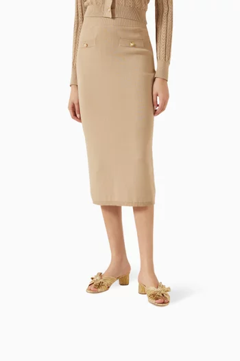 حذاء إيميليا مفتوح من الخلف بطيّات وكعب 50 مم جلد لامع