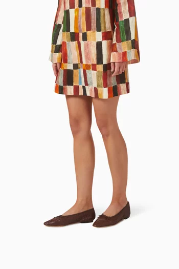 Landry Ballerina Flats in Woven Leather