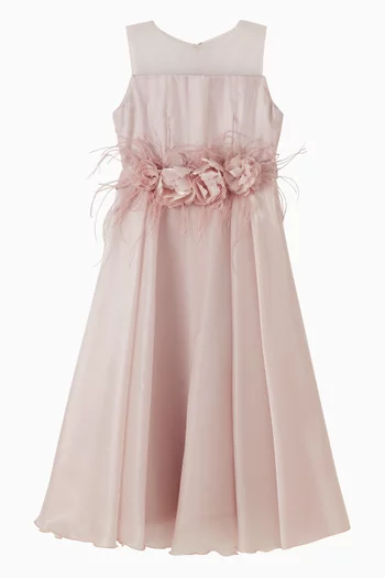 Floral Applique Maxi Gown