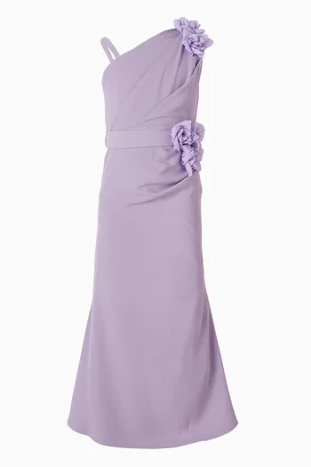 One Shoulder Floral Maxi Dress