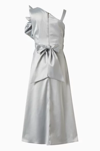 Rose Floral One-shoulder Maxi Dress