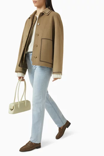 بنطال جينز بقصة ساق مستقيمة دينم