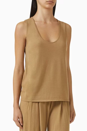 Scoopneck Tank Top in Wool Blend