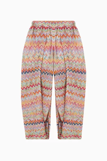 بنطال بنقشة خطوط شيفرون