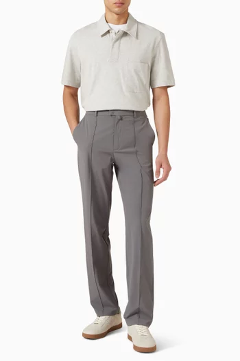 Polo T-shirt in Textured Cotton