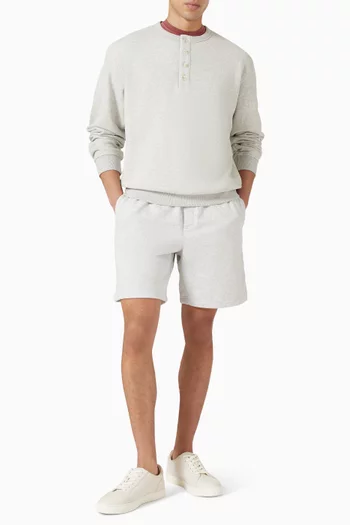 Terry Henley Sweatshirt in Cotton-blend