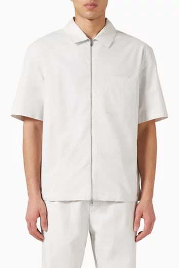 Zip Shirt in Cotton & Lyocell