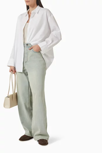 بنطال جينز بقصة فضفاضة دينم