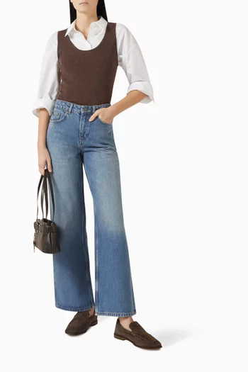 قميص بقصة مربعة قطن ممرسر