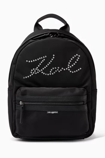 Logo-embellished Backpack in Nylon