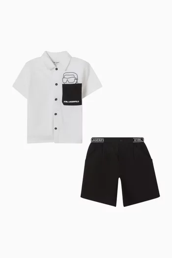 Logo Shirt & Shorts Set