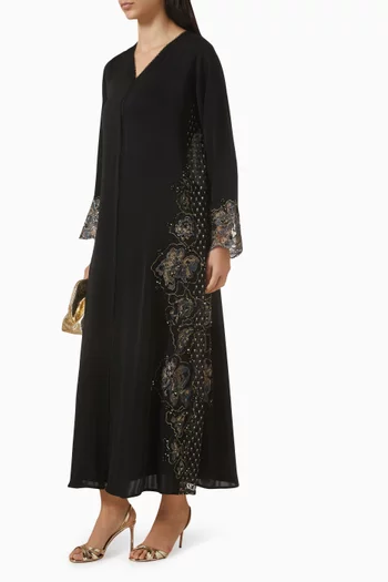Floral-embellished Abaya