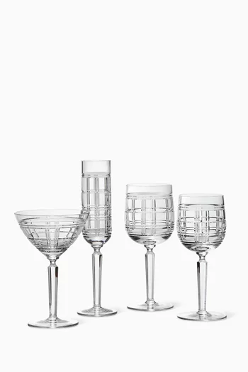 Hudson Plaid Red Wine Glass