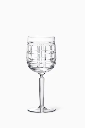 Hudson Plaid Red Wine Glass