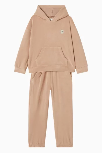 طقم بغطاء رأس صوف، قطعتان