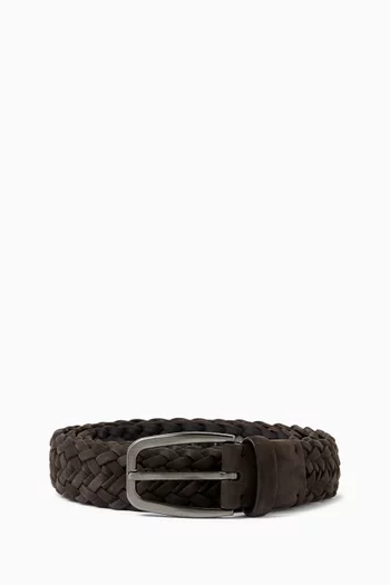 Braided Belt in Leather