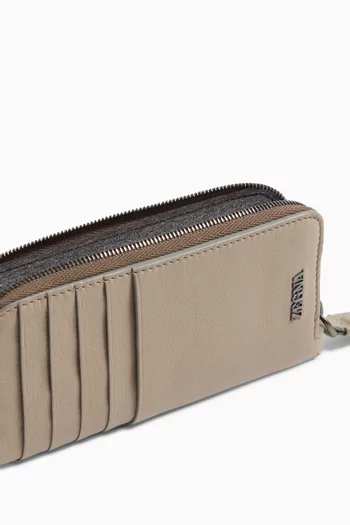 محفظة بسحّاب جلد سيكندسكين