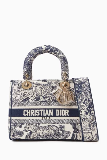 Lady Dior Top-handle Bag in Canvas