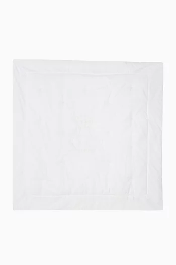 Logo-embroidered Baby Blanket in Cotton