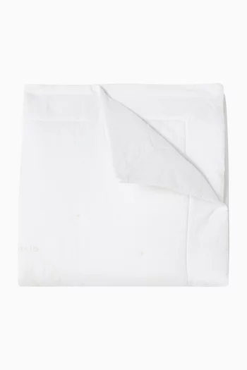 Logo-embroidered Baby Blanket in Cotton