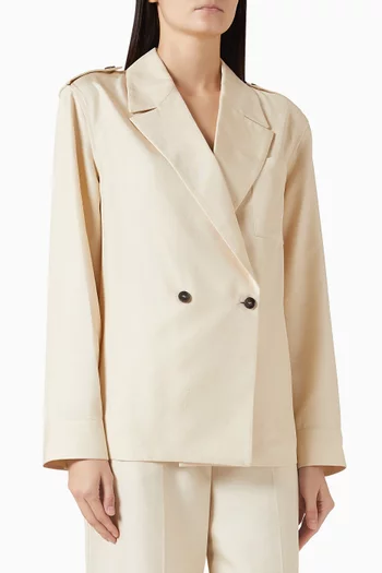 جاكيت بصفي أزرار حرير