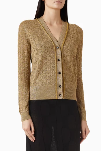 كارديغان بحياكة على شكل زهور لوركس