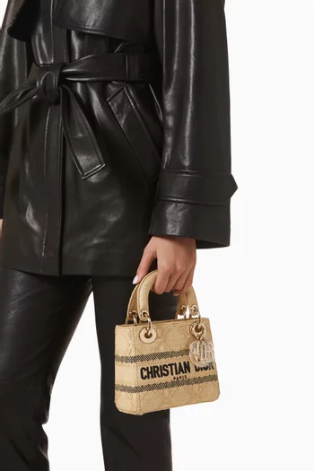 Lady Dior Top-handle Bag in Raffia