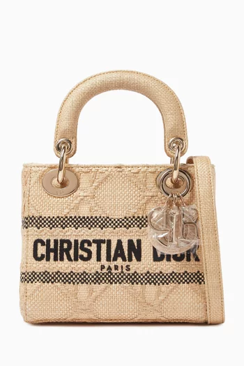 Lady Dior Top-handle Bag in Raffia