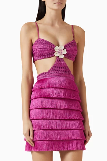 فستان ليا قصير بشرّابات