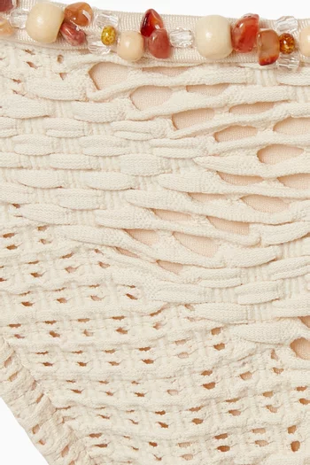 x Camila Coelho Bikini Briefs in Lycra-mesh