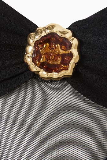 Jade  Bodysuit in Lycra Tulle