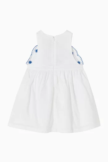 Embroidered Dress in Cotton Voile