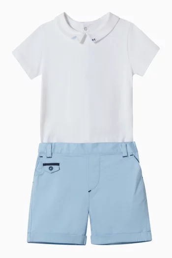 لباس قطعة واحدة قطن بياقة