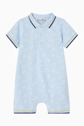 رومبر بنقشة بحرية قطن بيكيه 