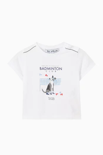 Seaside-print T-shirt in Cotton