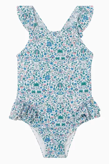 Floral Ruffle Swimsuit