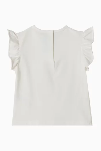 Flower Market-print T-shirt in Cotton