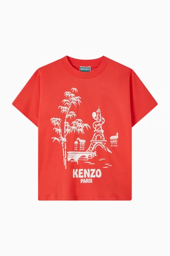 Graphic-print T-shirt in Cotton