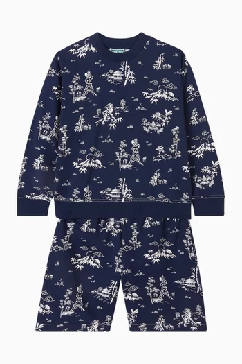 سويت شيرت بنقشة قطن