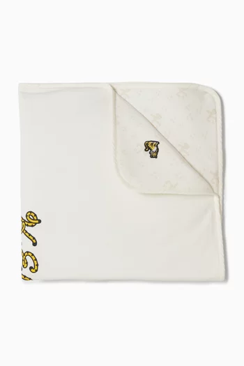 Tiger Logo Baby Blanket in Cotton
