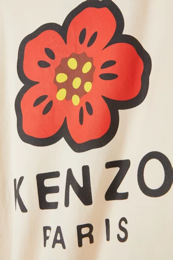 Poppy Print T-shirt in Organic Cotton