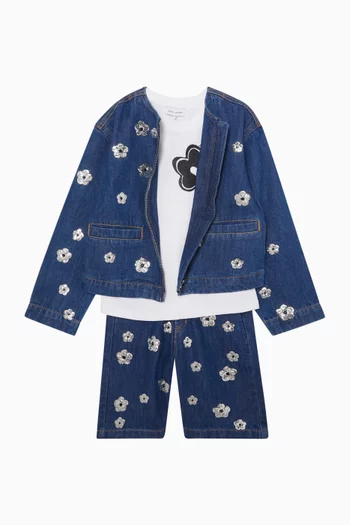 جاكيت مزين بترتر دينم